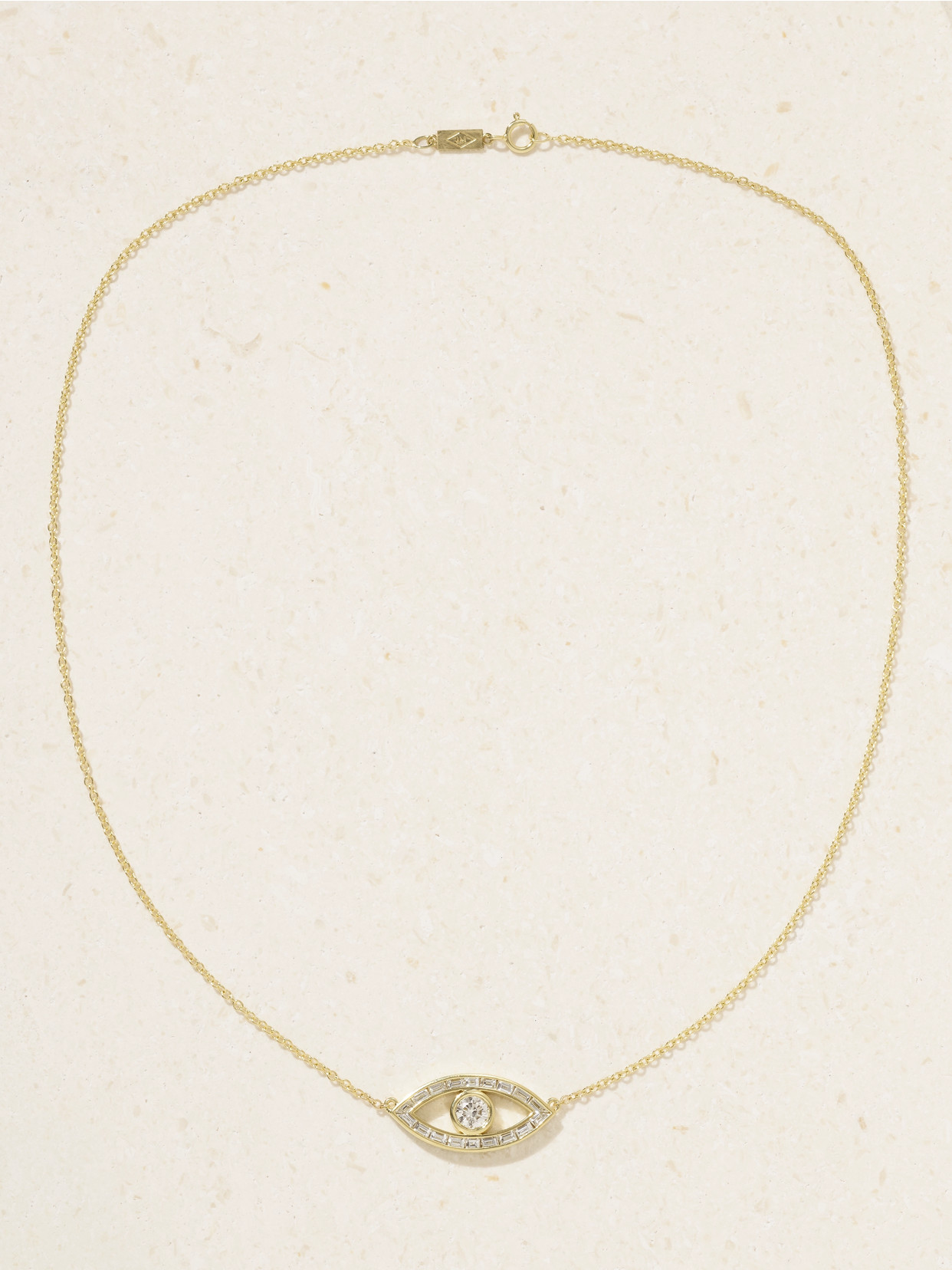 Jennifer Meyer Evil Eye 18-karat Gold Diamond Necklace In Gold