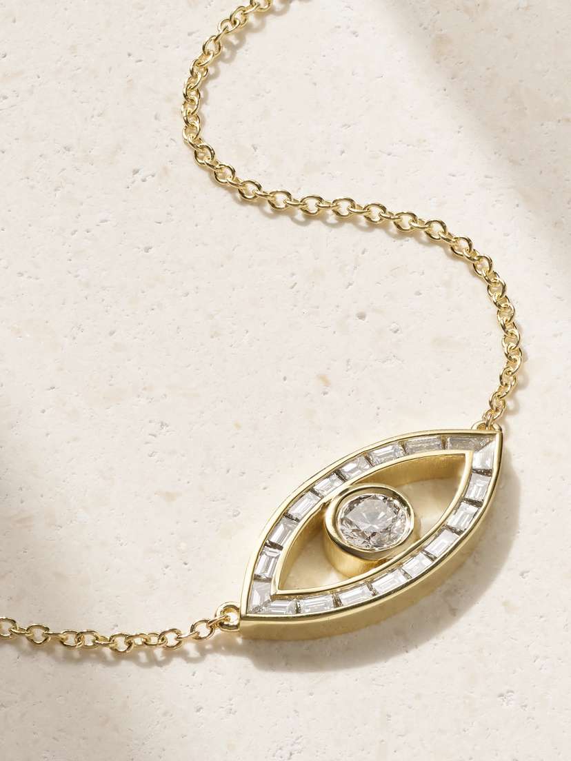 Jennifer Meyer Evil Eye 18-karat Gold Diamond Necklace