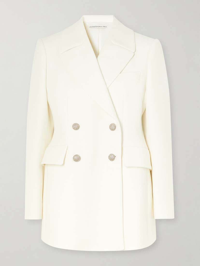 Alessandra Rich Double-breasted Wool Blazer