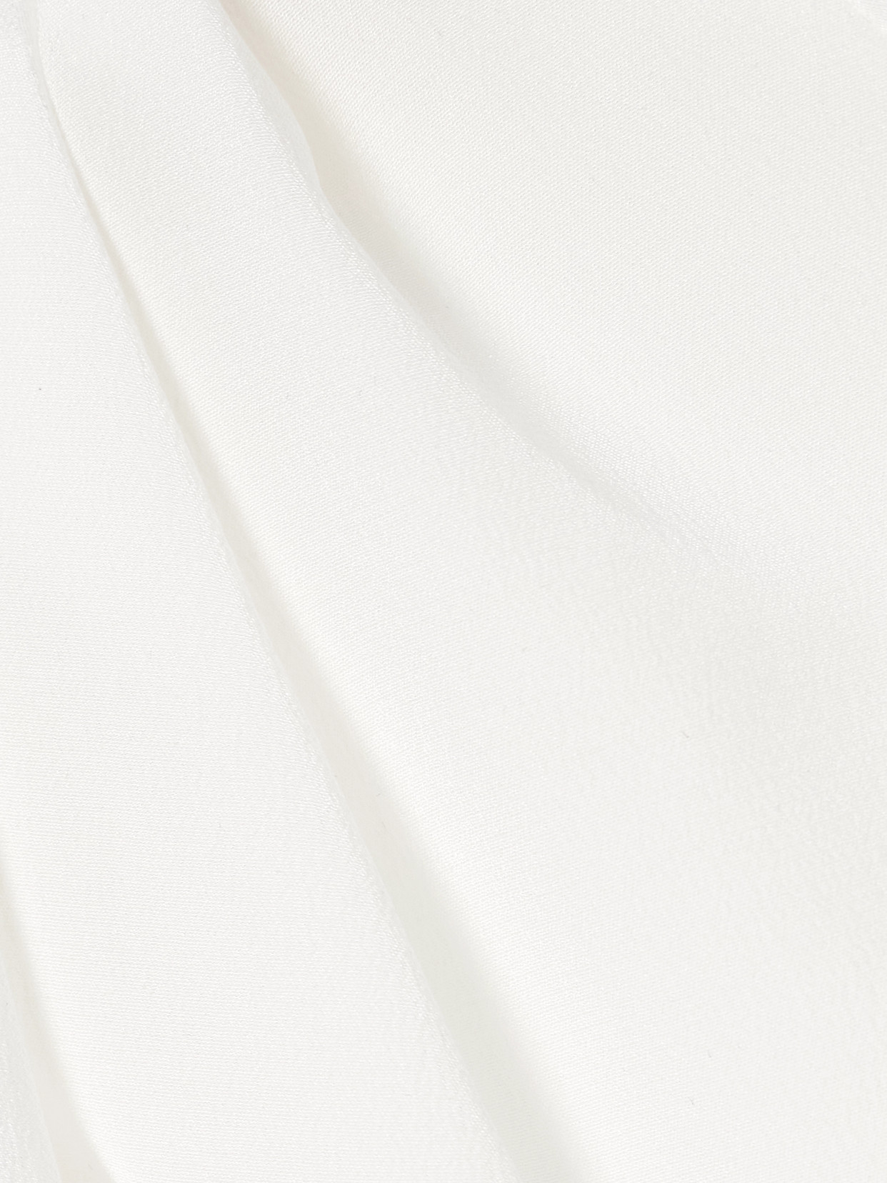 Draped Silk Crepe De Chine Turtleneck Blouse