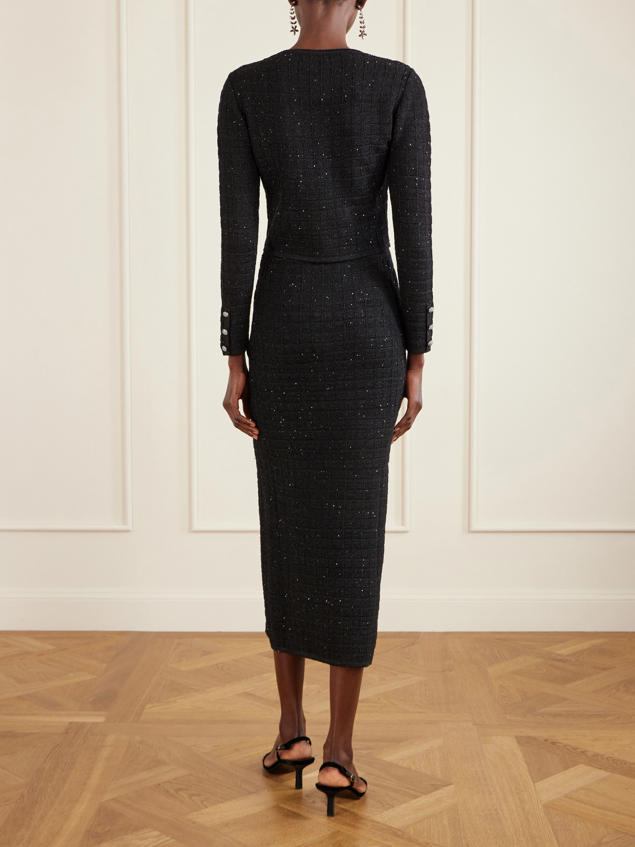 Embellished Knitted Midi