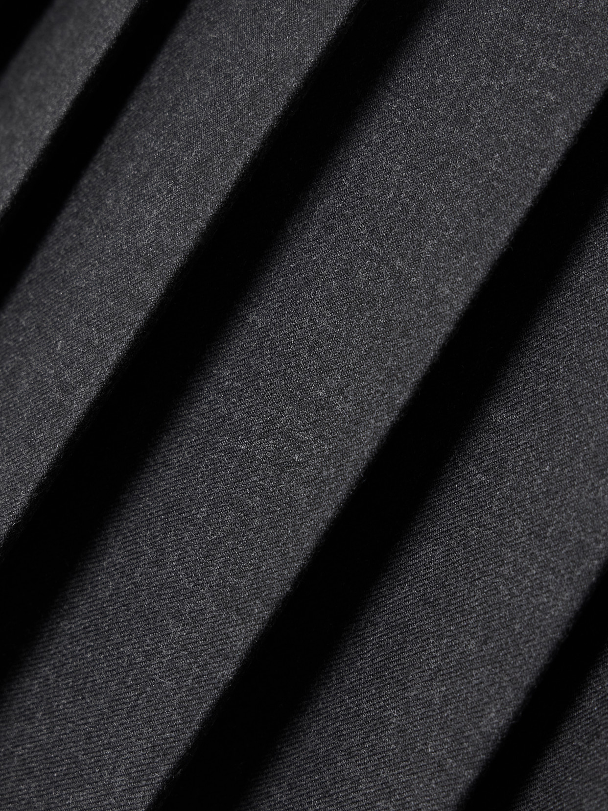 Pleated Wool-Flannel Midi