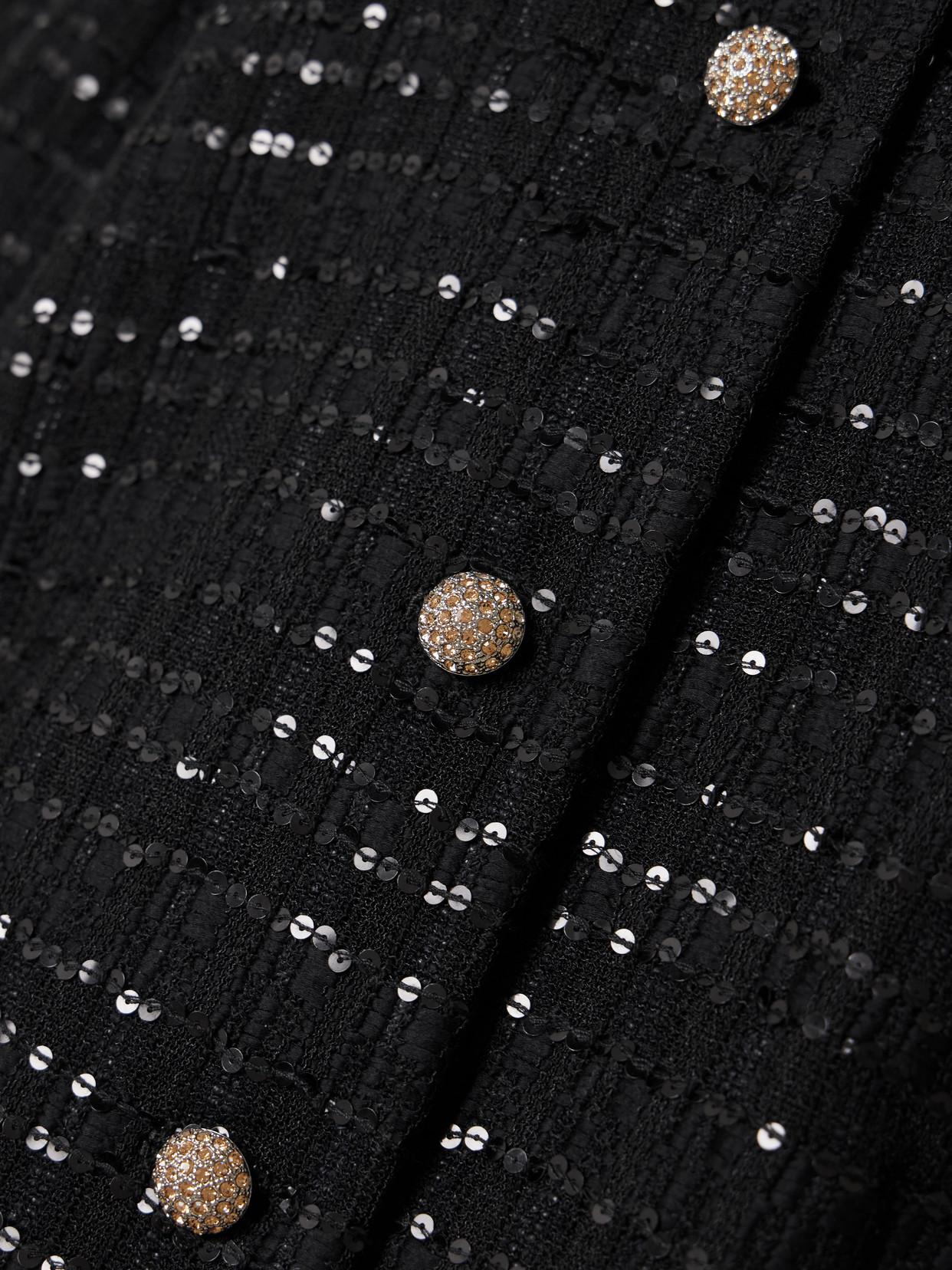 Sequin-Embellished Tweed Jacket