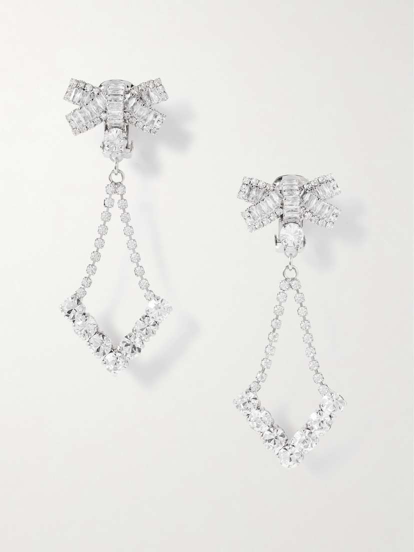 Alessandra Rich tone Crystal Clip Earrings
