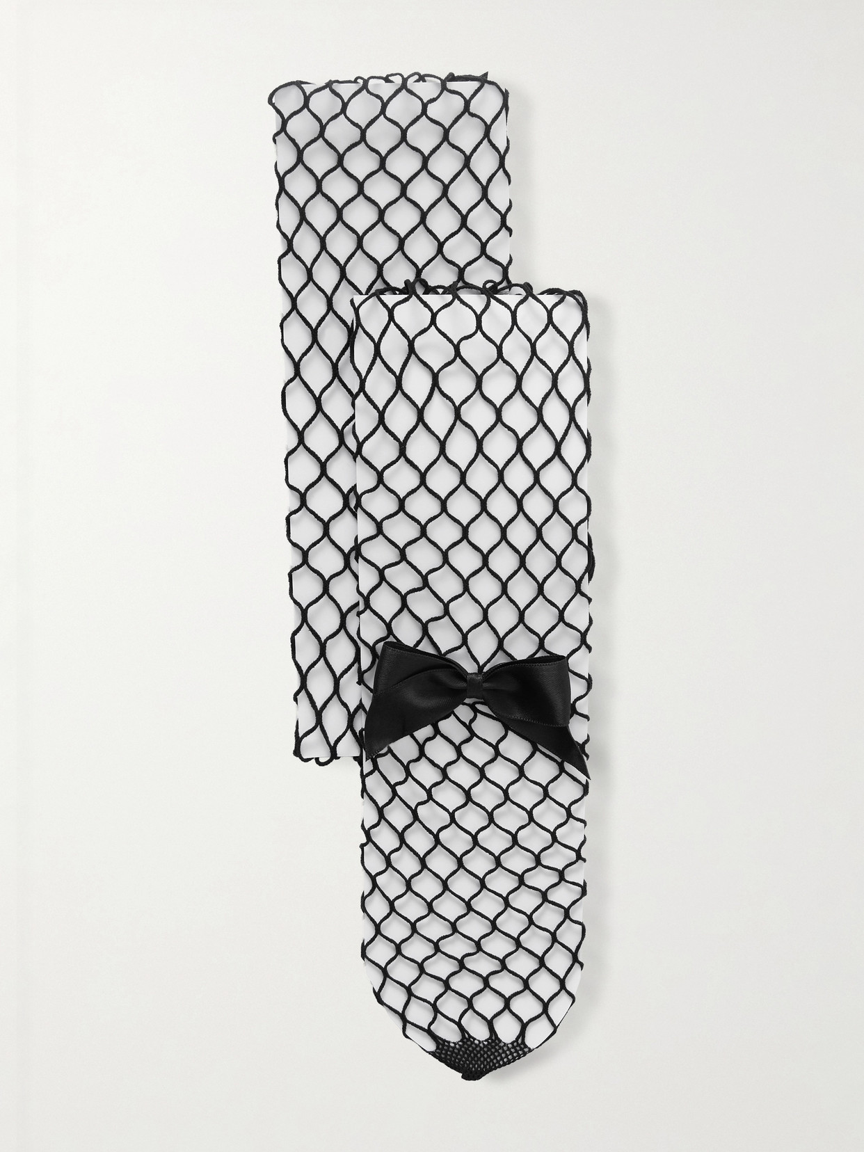 Gabriela Hearst Archibald Bow-detailed Fishnet Tights In Black