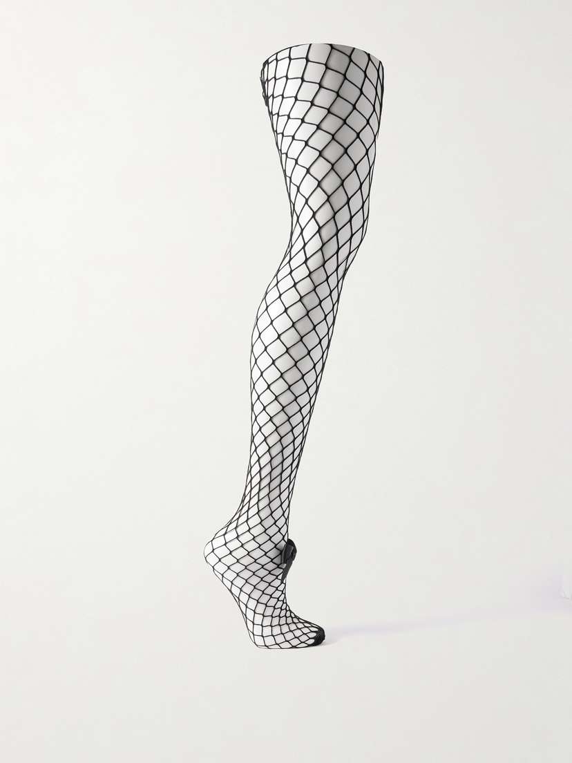 Gabriela Hearst Archibald Bow-detailed Fishnet Tights