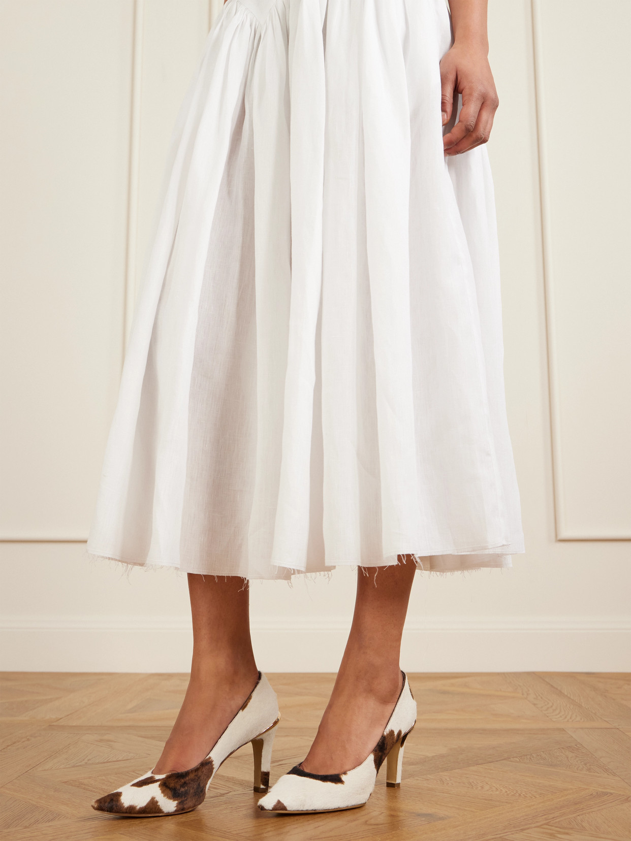 Gabriela Hearst Edwina Cow-print Calf Hair Pumps In Multi