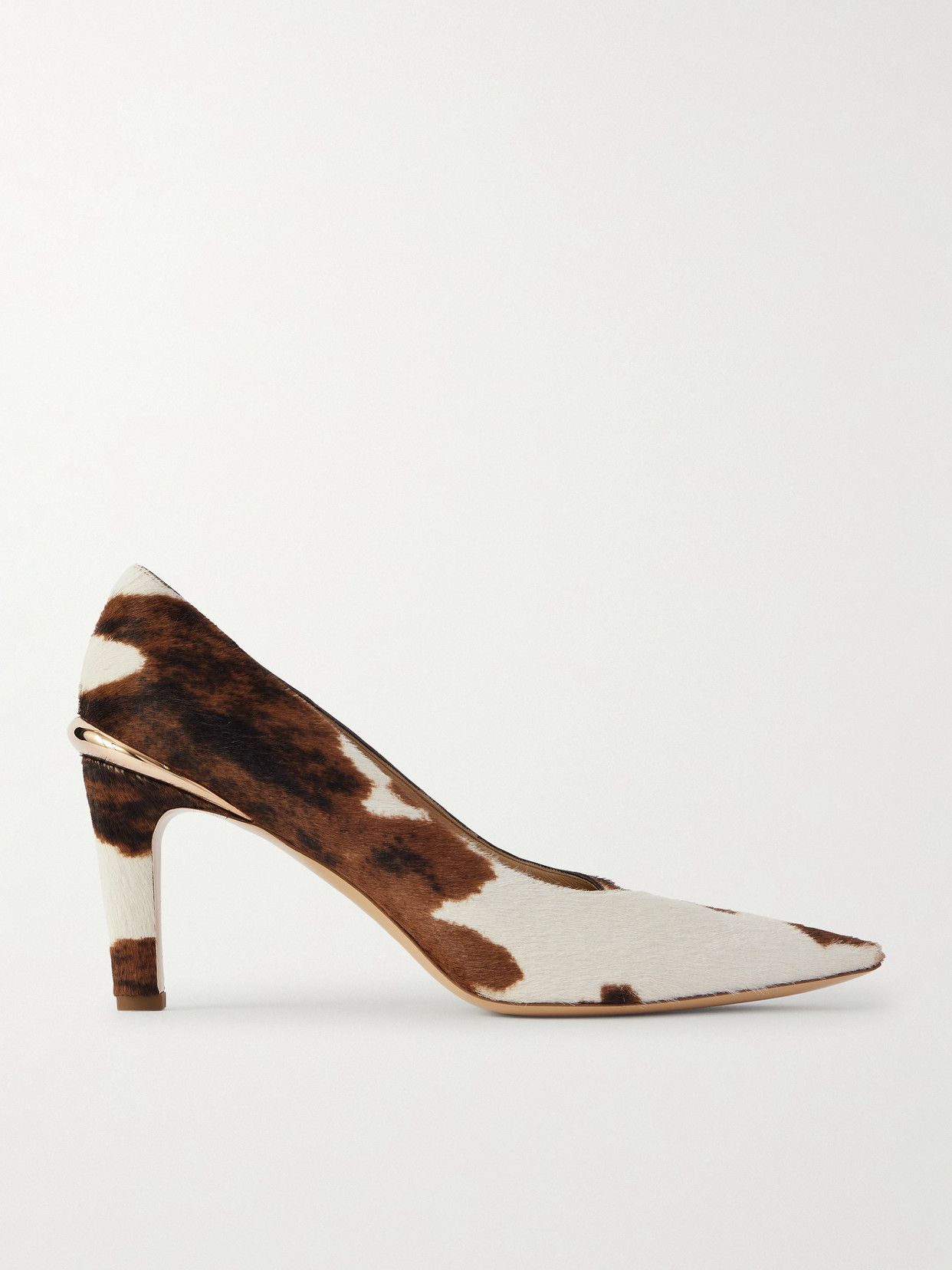 Gabriela Hearst Edwina Cow-print Calf Hair Pumps In Multi