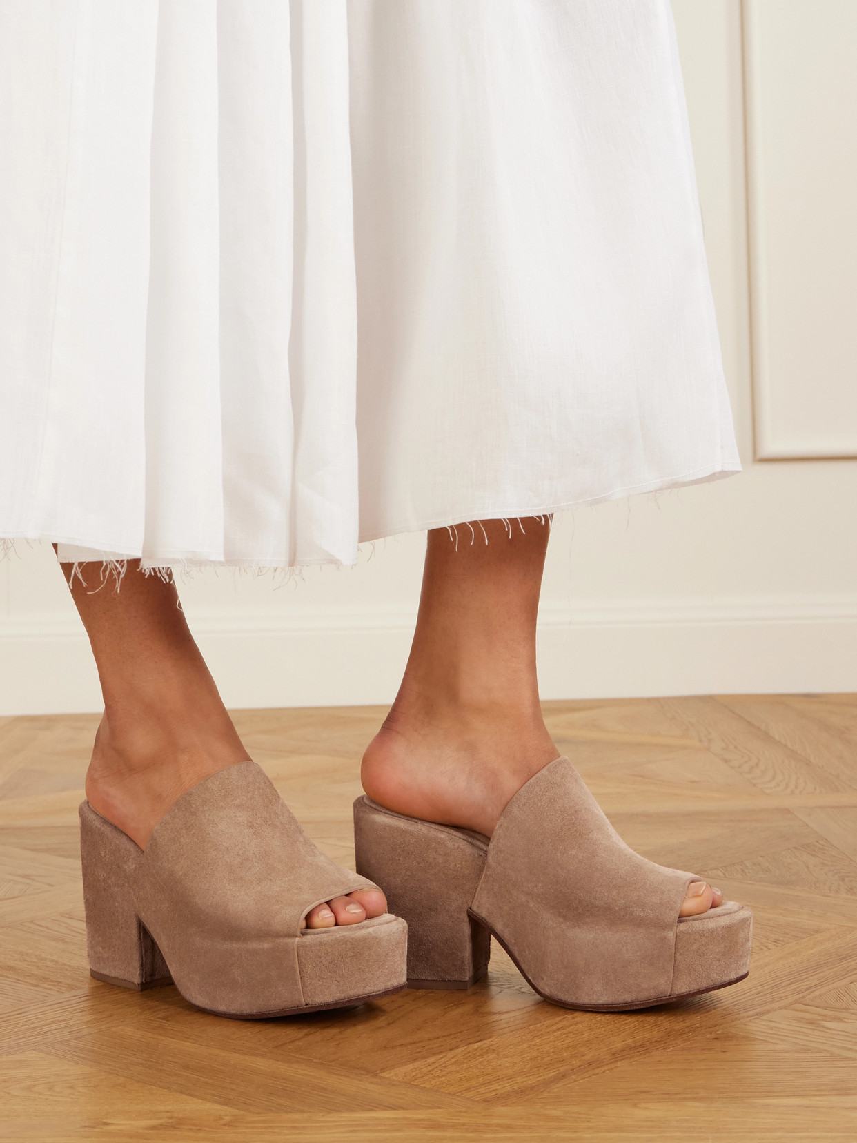 Ares 50 Suede Platform Mules
