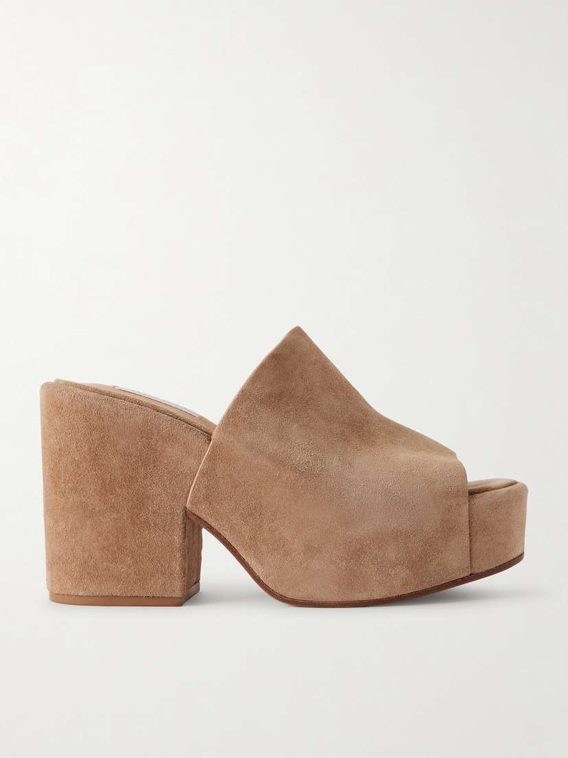 Gabriela Hearst Ares Suede Platform Mules