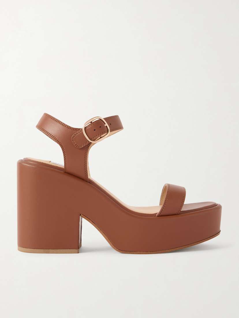 Gabriela Hearst Iman Leather Platform Sandals