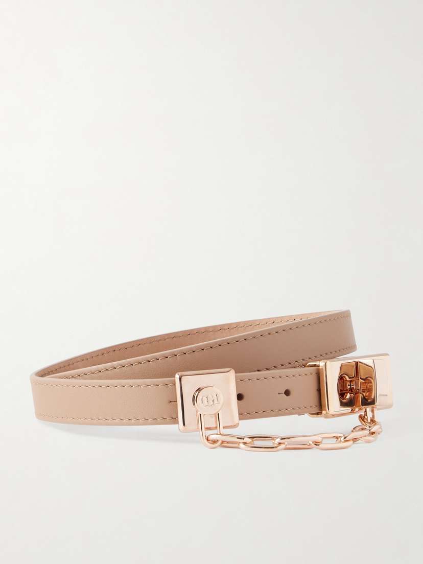 Gabriela Hearst Lock Chain-detailed Leather Belt