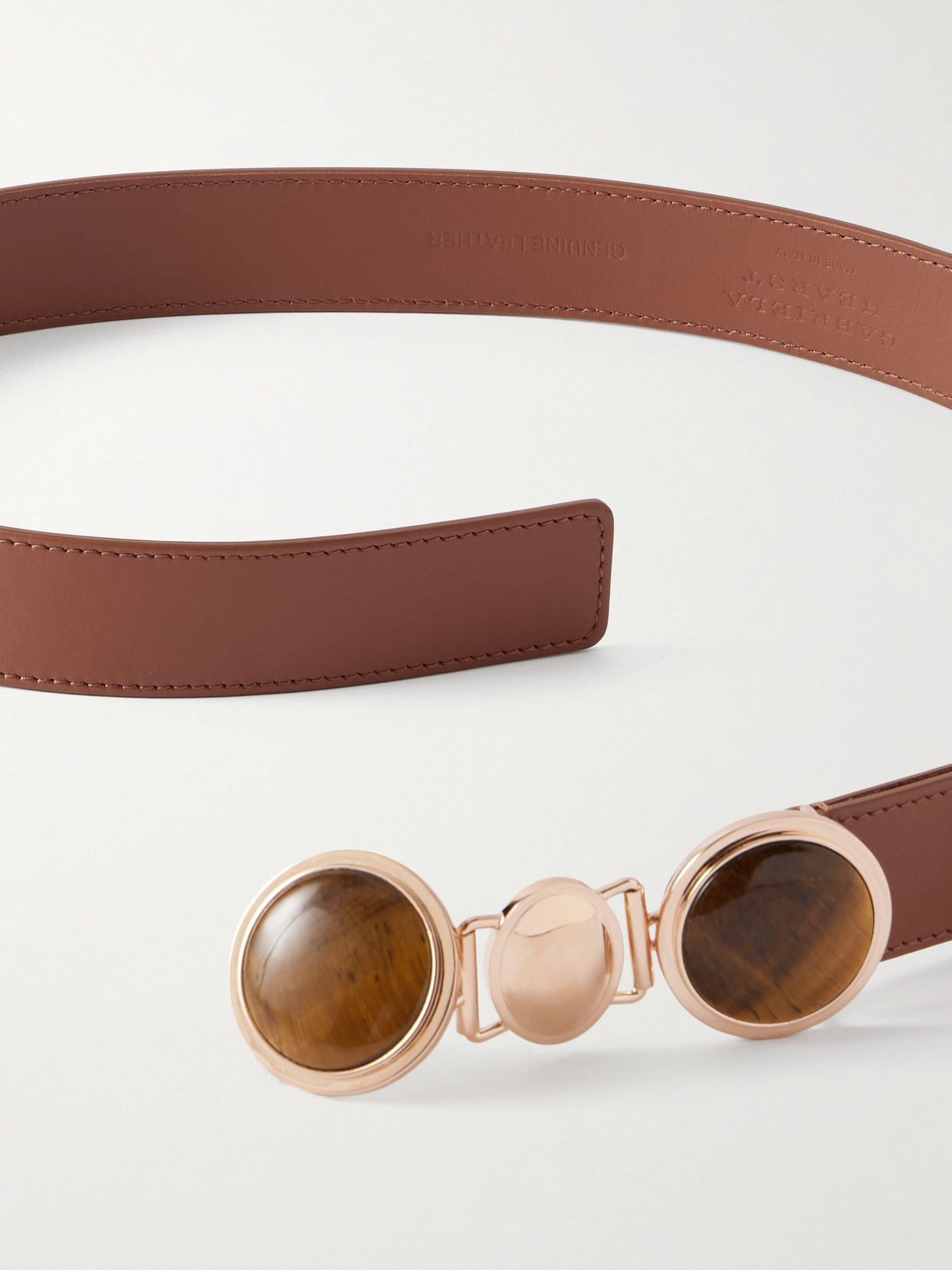 Gabriela Hearst Embellished Leather Belt In Brown