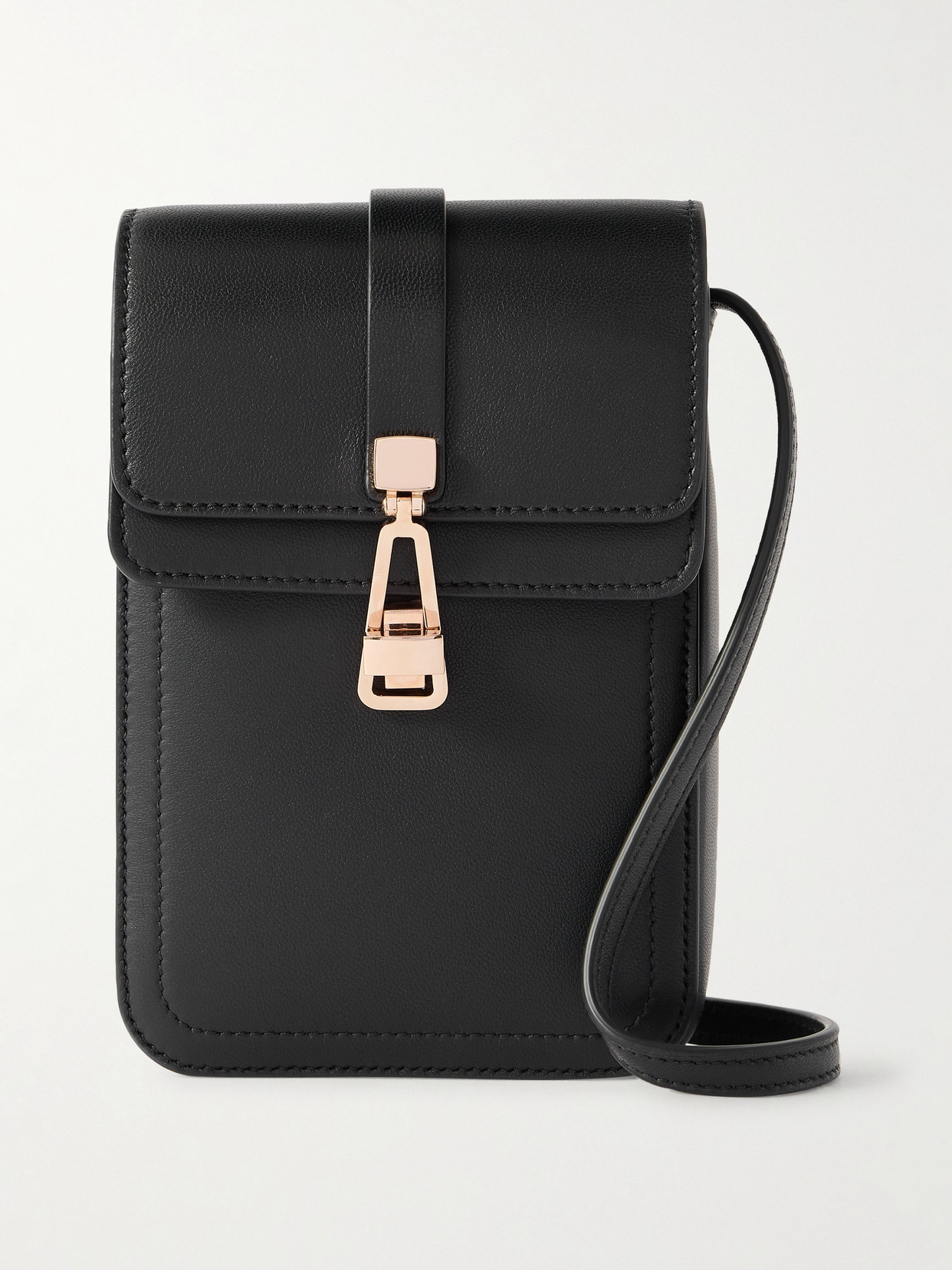 Gabriela Hearst Leather Phone Pouch In Black