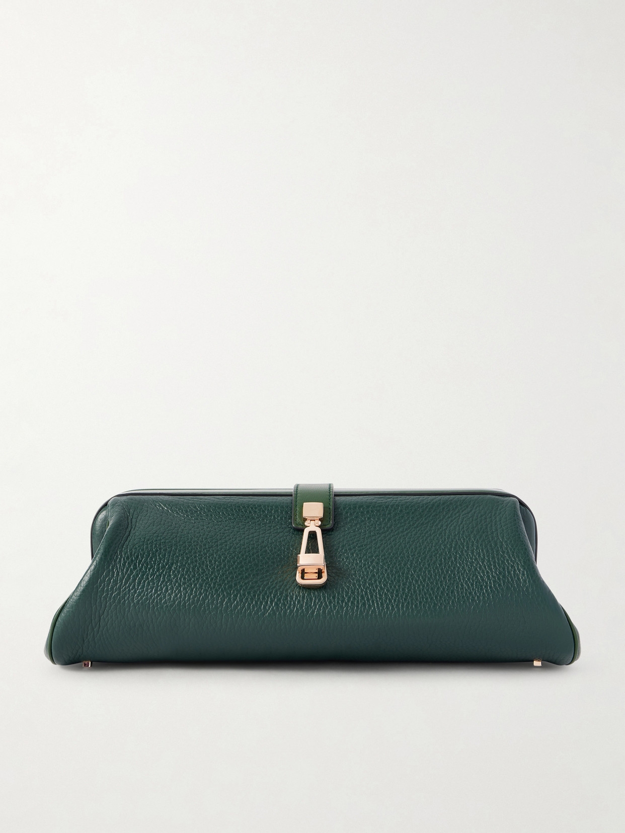 Gabriela Hearst Paola Textured-leather Clutch In Pink