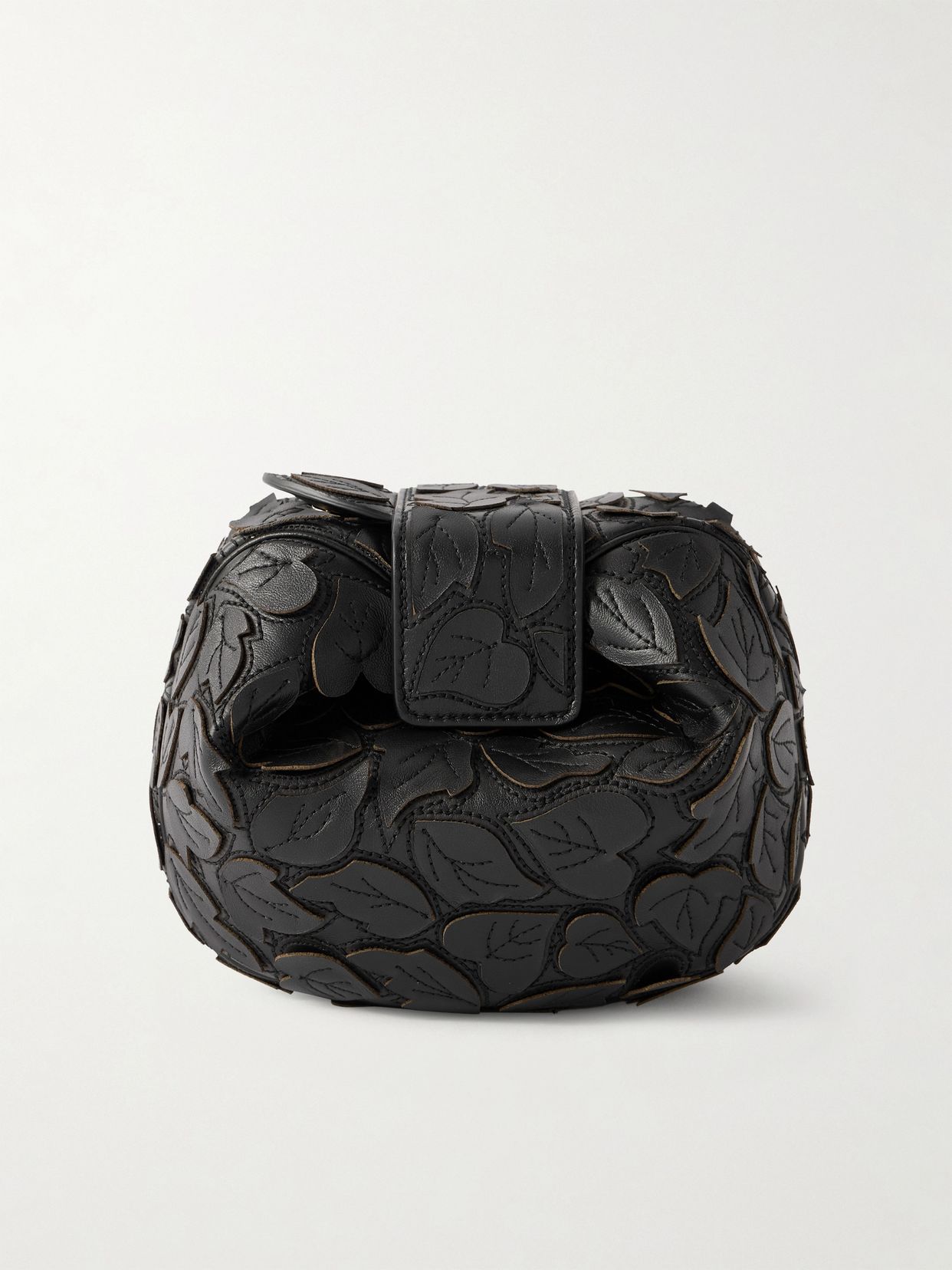 Soft Demi embroidered leather clutch