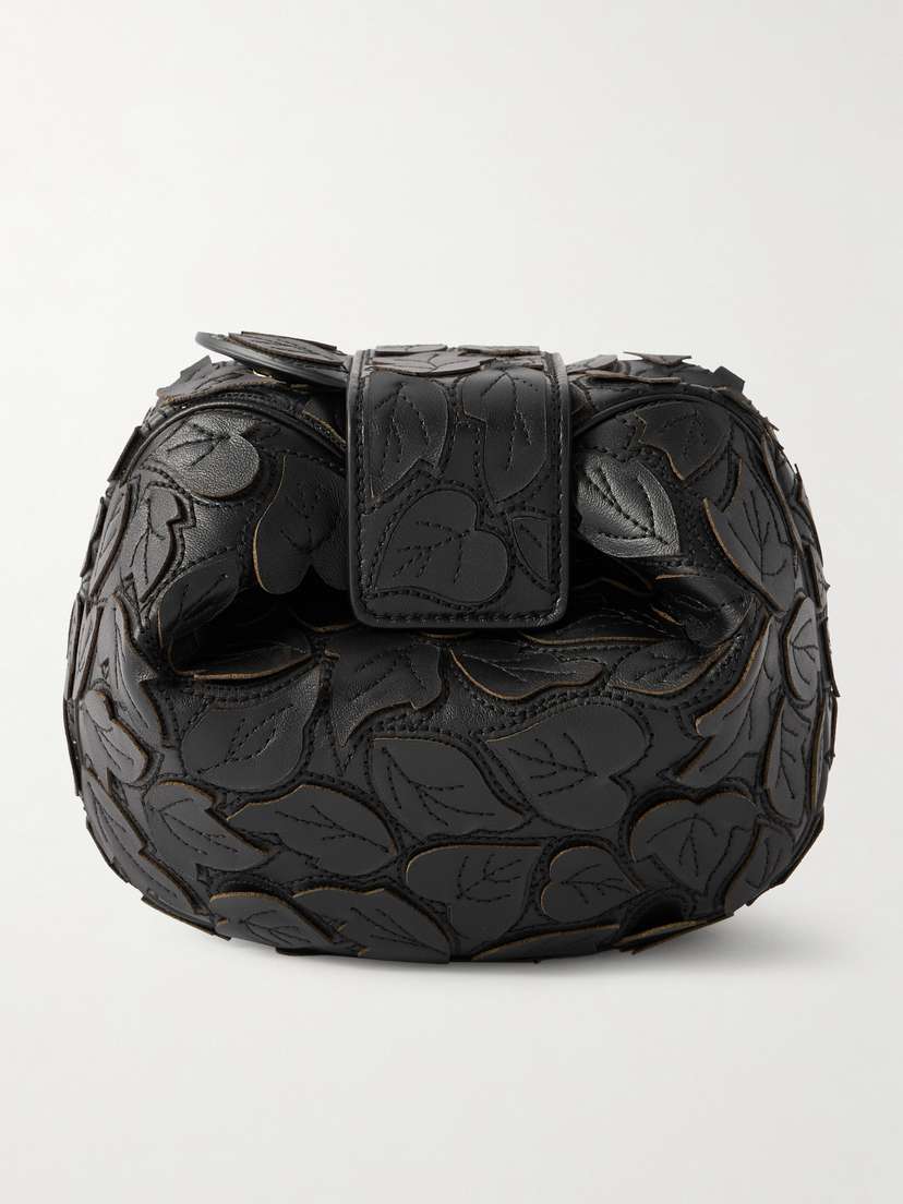 Gabriela Hearst Soft Demi Embroidered Leather Clutch