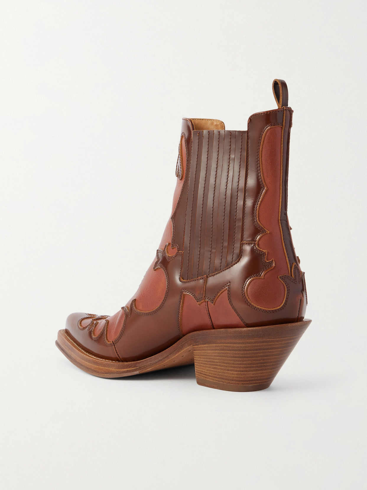 Gabriela Hearst Cassidy Cowboy Ankle Boot In Cognac Leather In Brown
