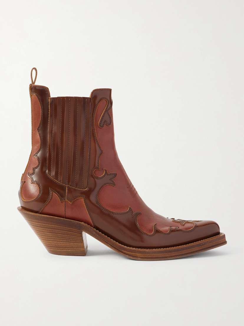 Gabriela Hearst Cassidy Two-tone Leather Ankle Boots