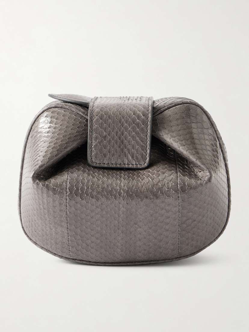Gabriela Hearst Soft Demi Snake-effect Leather Clutch