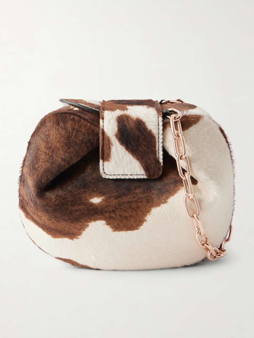 Gabriela Hearst Soft Demi Cow-print Calf Hair Clutch
