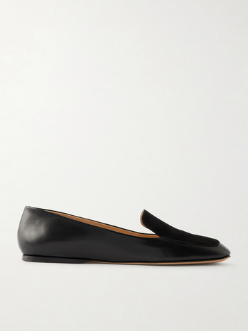 Gabriela Hearst Aveda suede-trimmed leather loafers