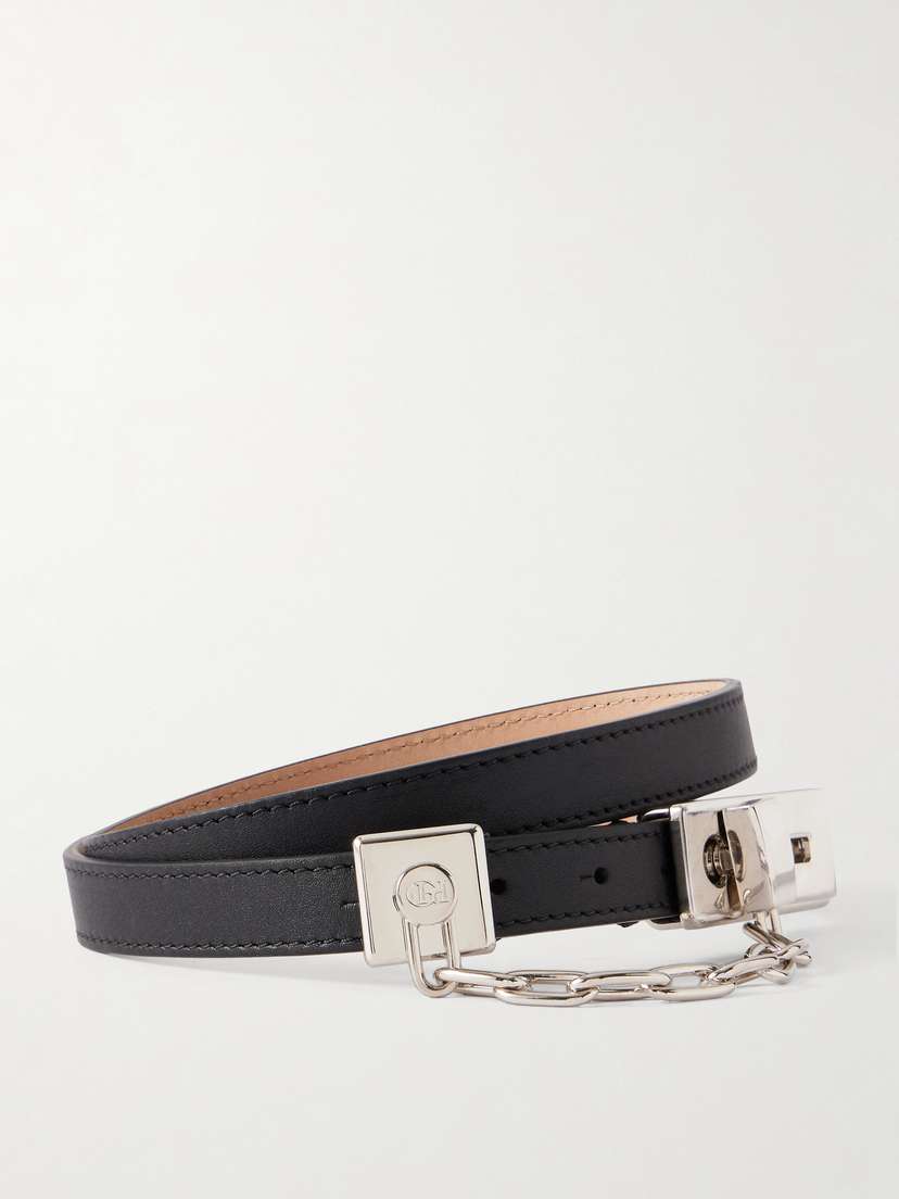 Gabriela Hearst Lock Chain-detailed Leather Belt