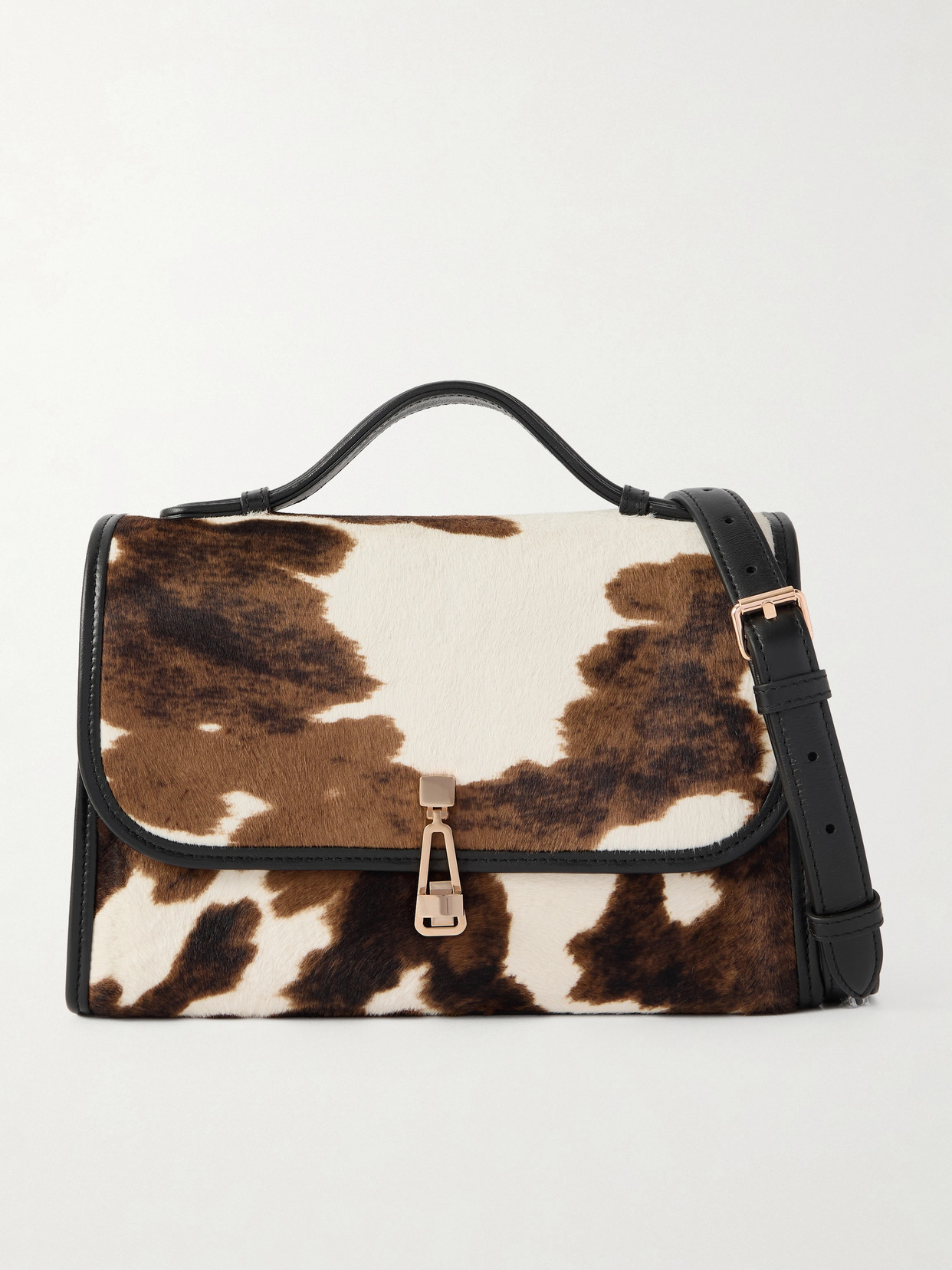 Gabriela Hearst Leonora Medium Cow-print Calf Hair Tote In Brown