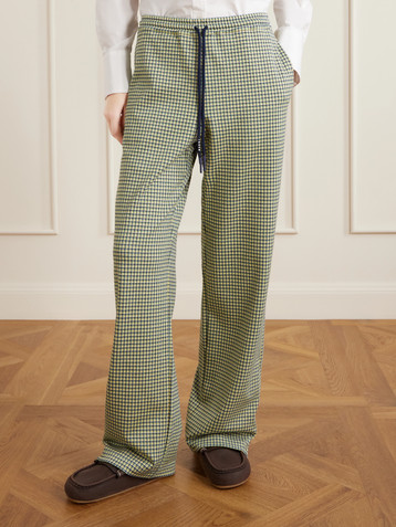Marni Checked jersey wide-leg pants