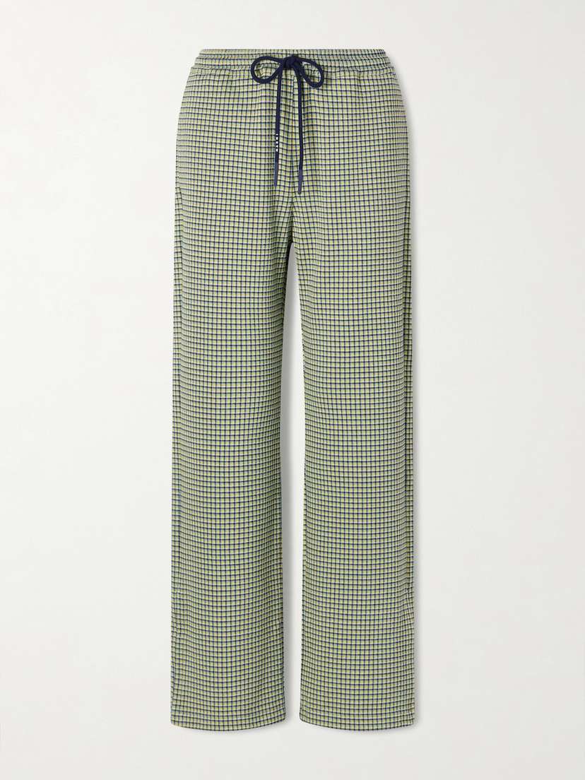 Marni Checked Jersey Wide-leg Pants