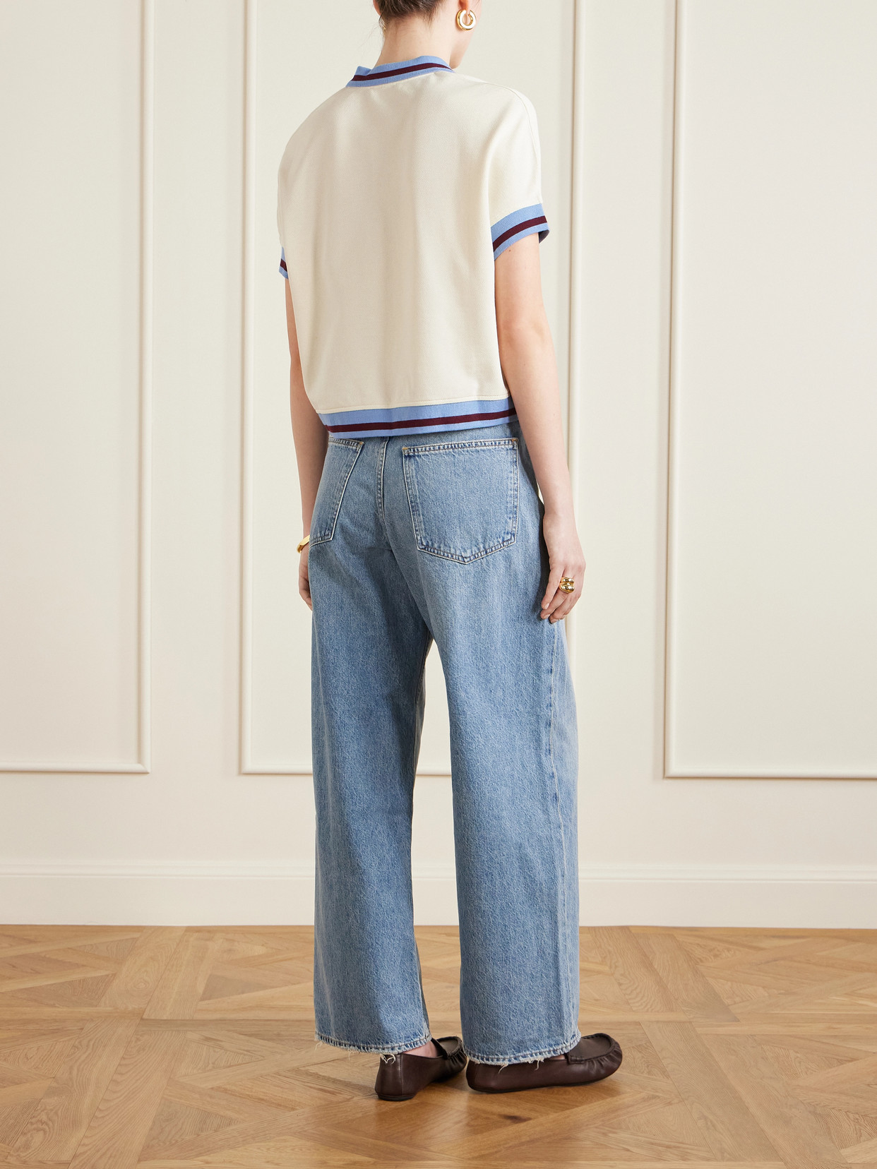 Striped Cotton-Piqué Polo