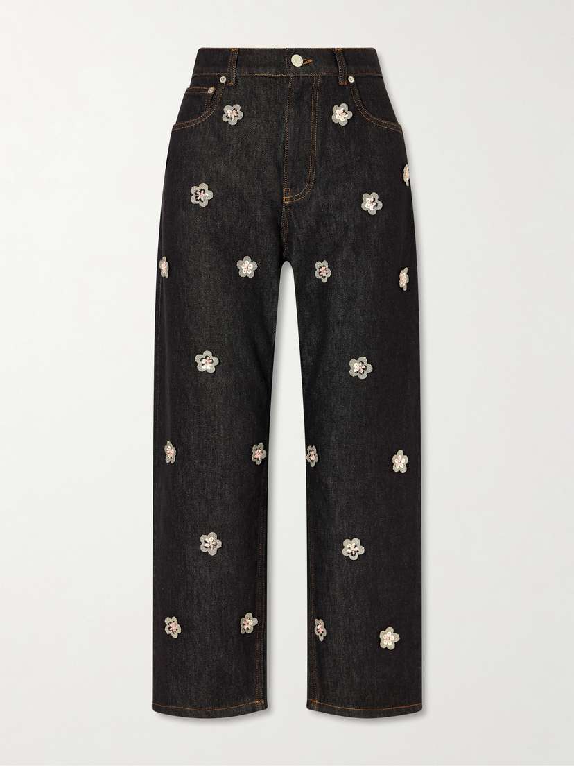 Marni Appliquéd Straight-leg Jeans