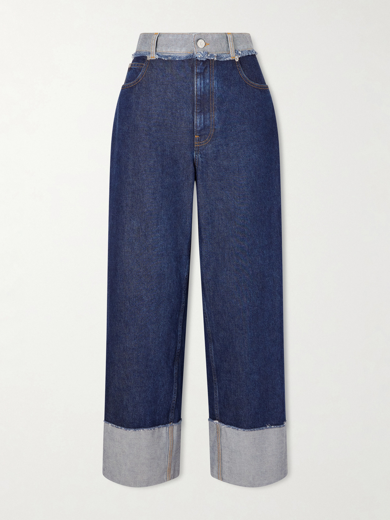 High-Rise Straight-Leg Denim Jeans