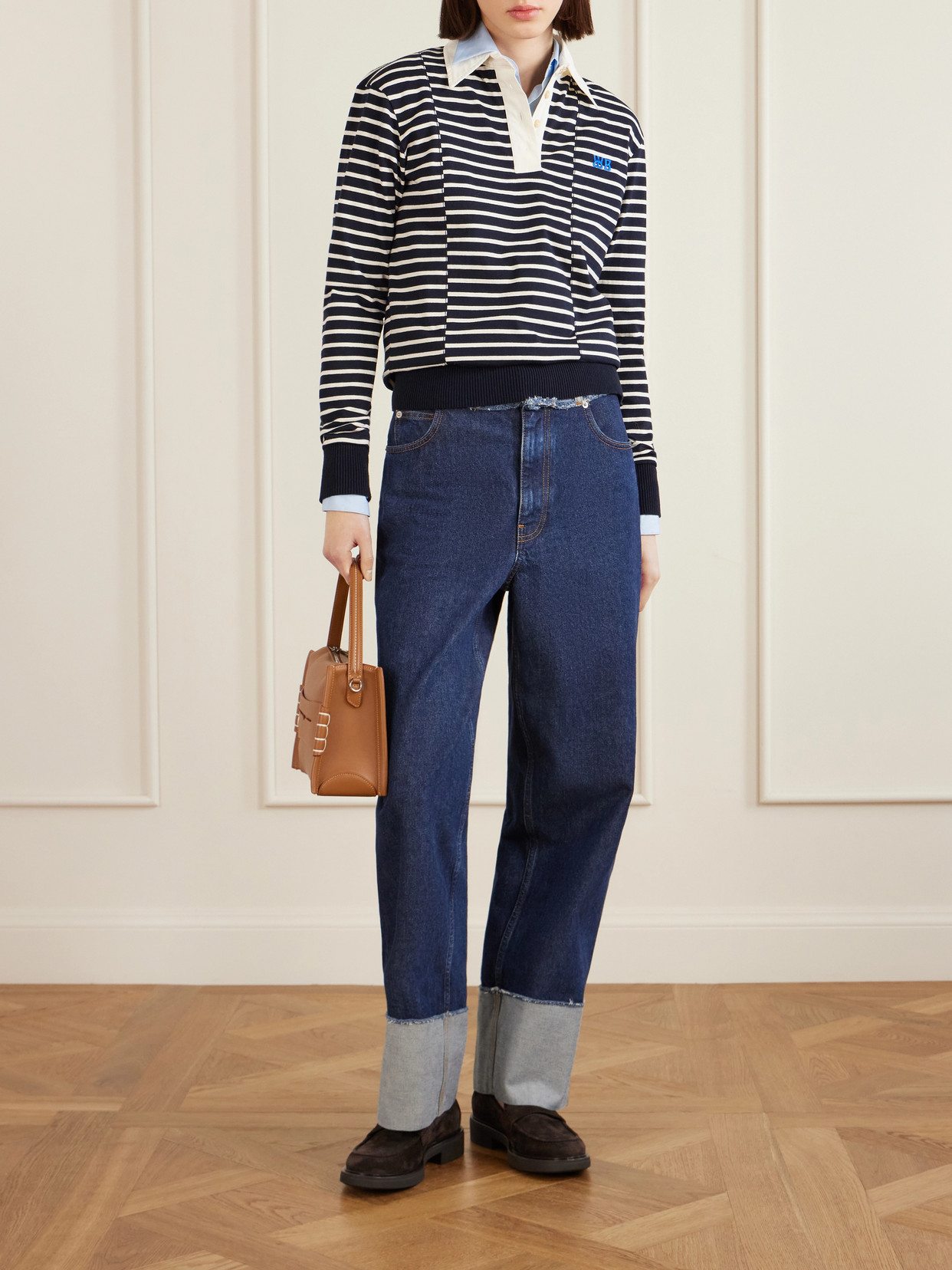 High-Rise Straight-Leg Denim Jeans