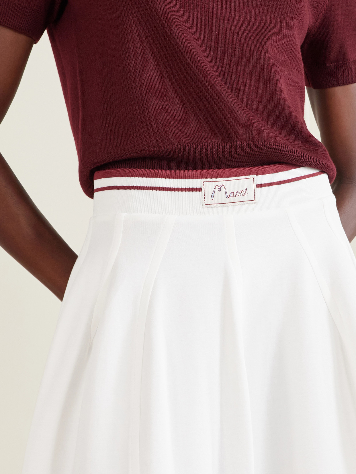 Appliquéd Cotton-Blend Jersey Midi