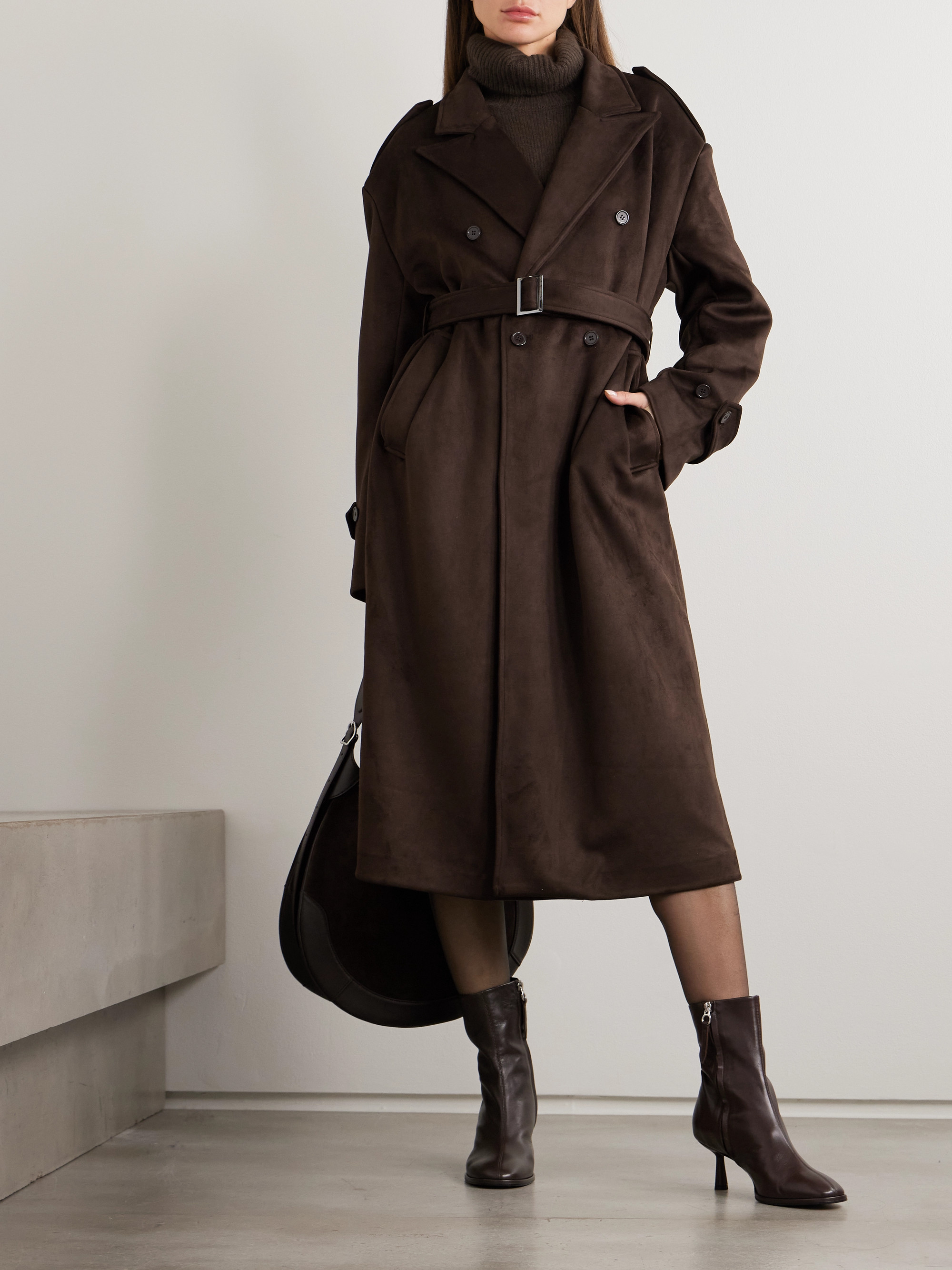 The Frankie Shop Pembroke brushed trench coat