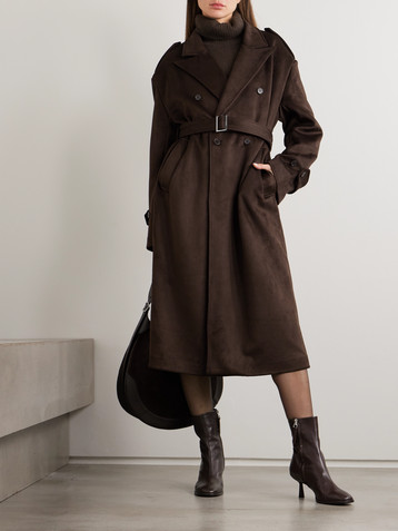 The Frankie Shop Pembroke brushed trench coat