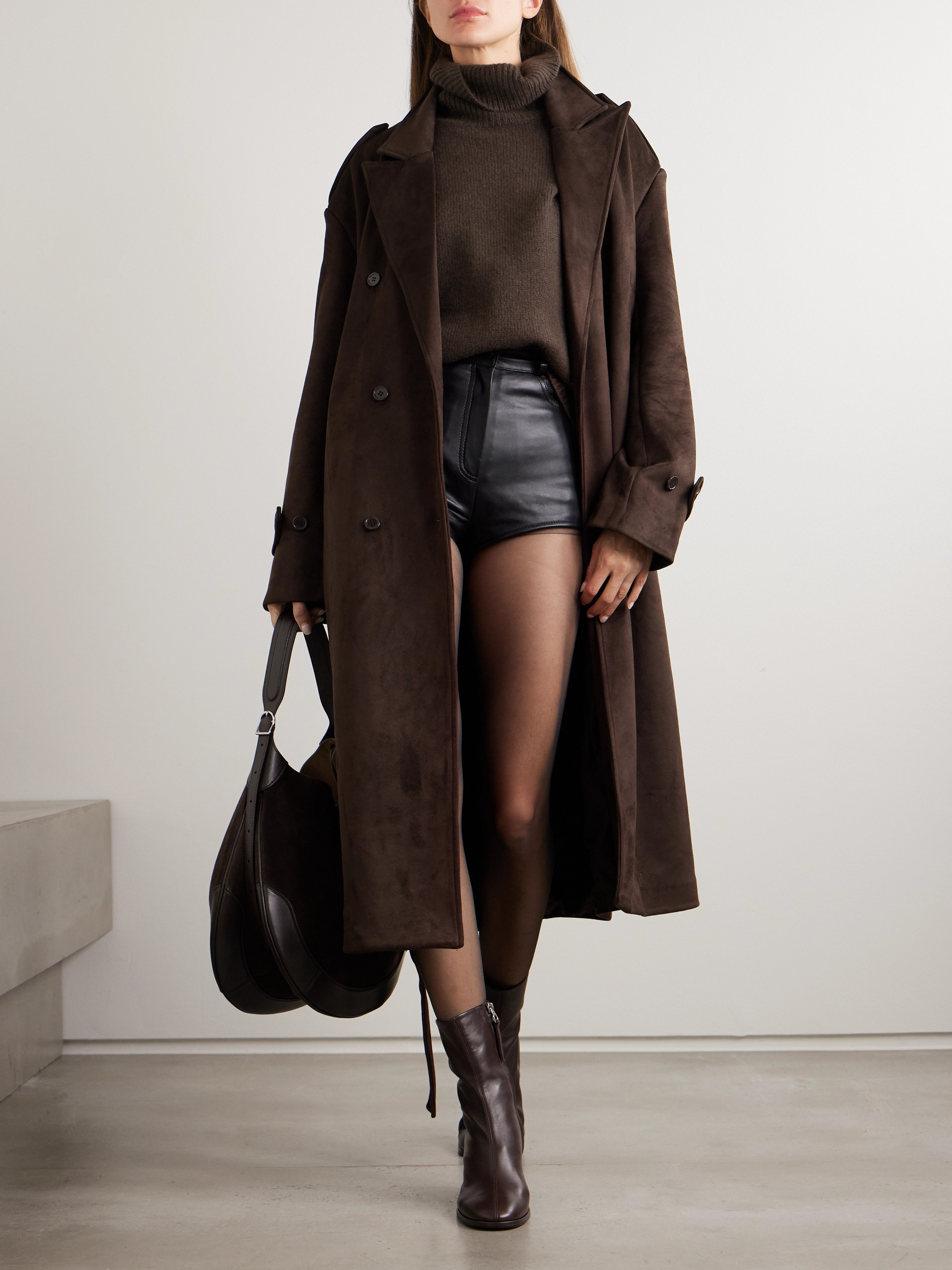 The Frankie Shop Pembroke brushed trench coat