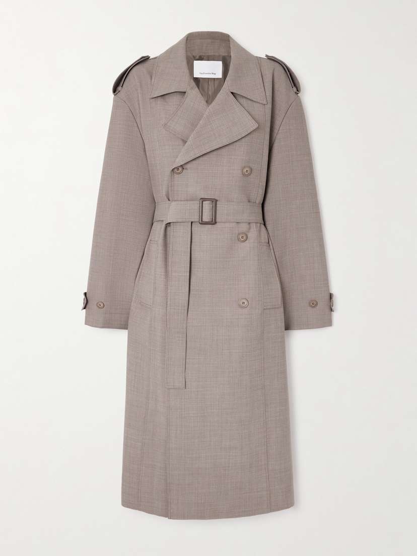 The Frankie Shop Bleecker Woven Trench Coat