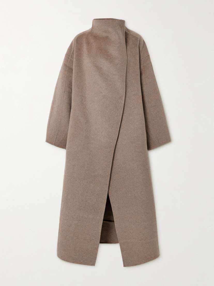 The Frankie Shop Leroy Oversized Brushed Wool-blend Coat