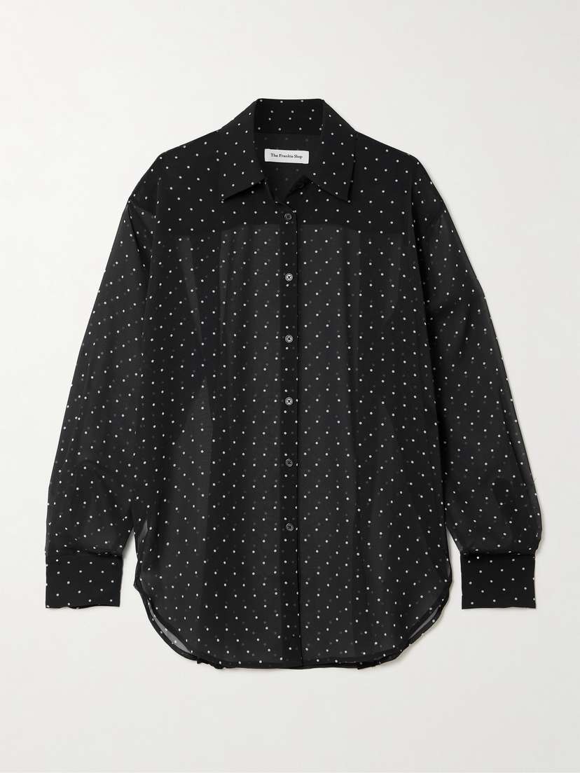 The Frankie Shop Peri Polka-dot Georgette hirt
