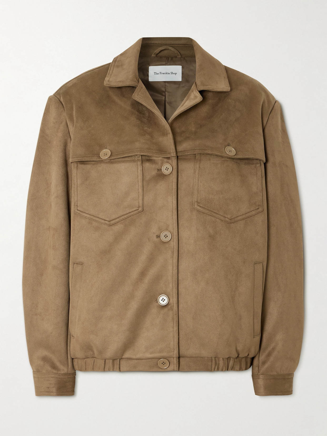 The Frankie Shop Hester Brushed Jacket In Brown