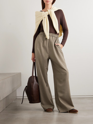 The Frankie Shop Baxter twill wide-leg pants