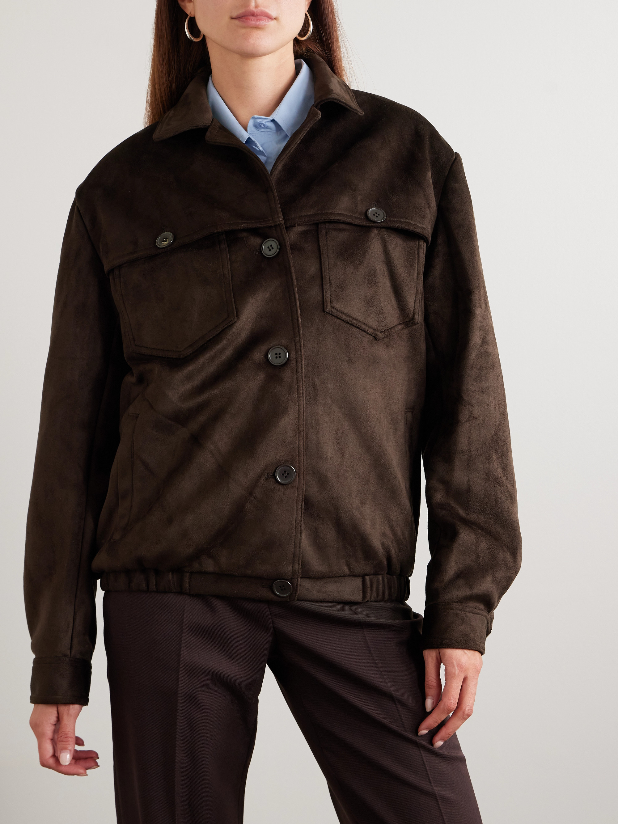 The Frankie Shop Hester oversized brushed jacket