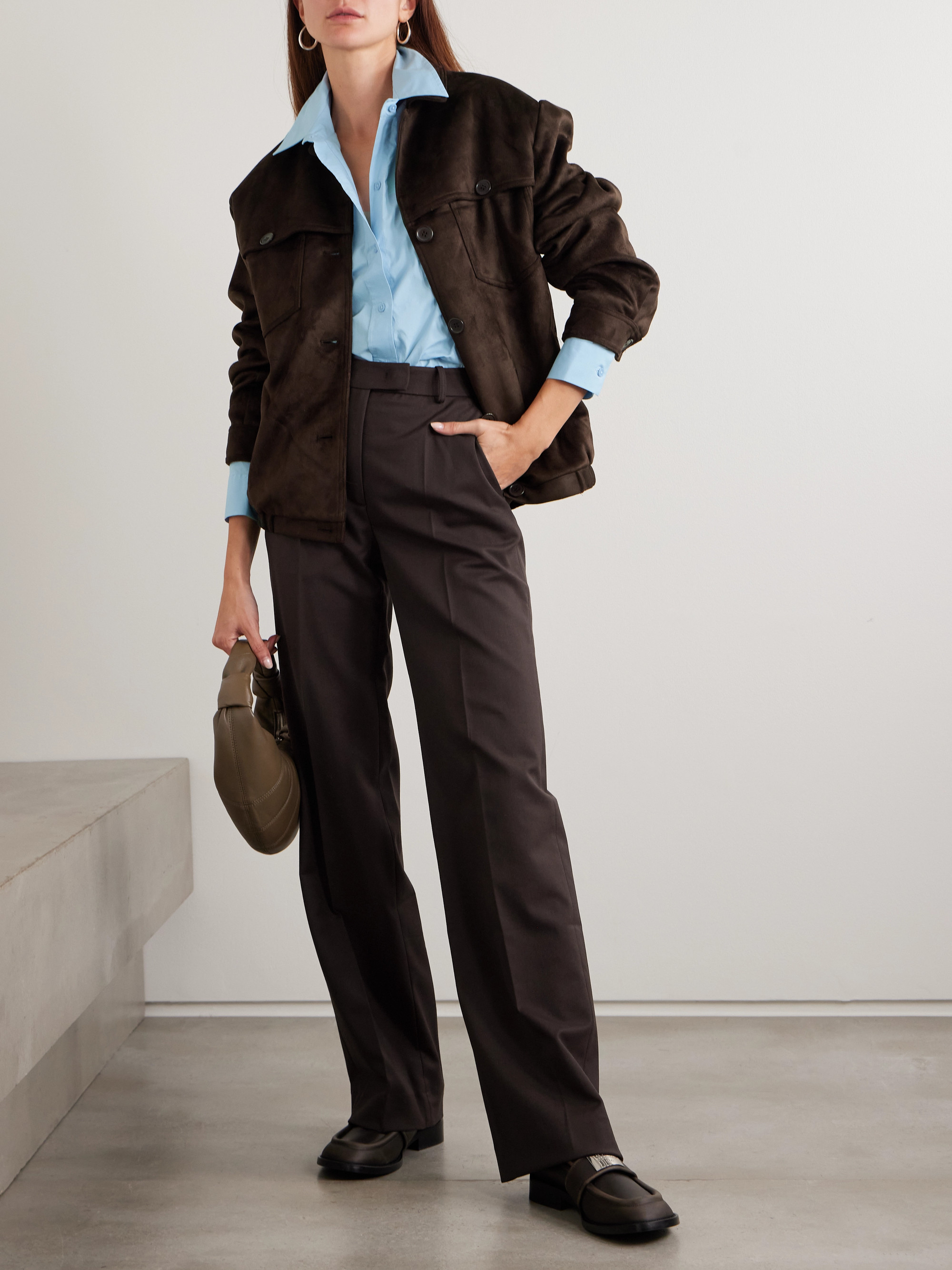 The Frankie Shop Hester oversized brushed jacket