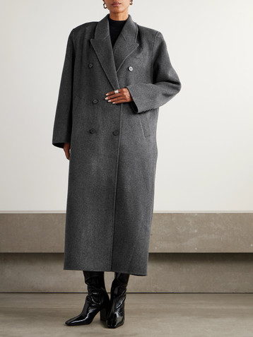The Frankie Shop Gaia double-breasted wool-blend coat