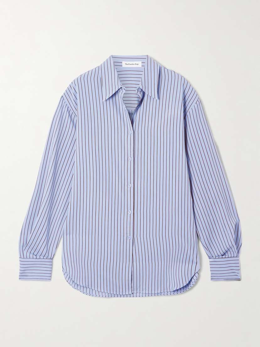 The Frankie Shop Peri Striped Lyocell-blend Twill Shirt