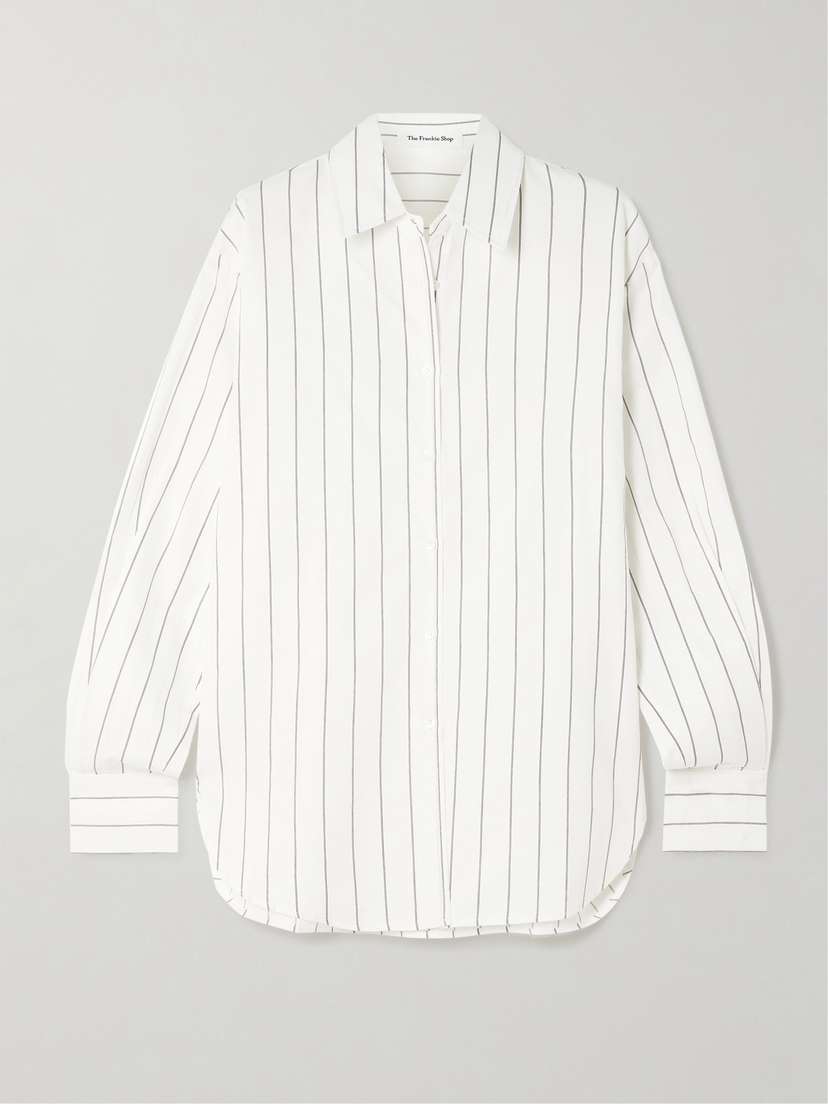 The Frankie Shop Peri triped Cotton-blend Poplin hirt