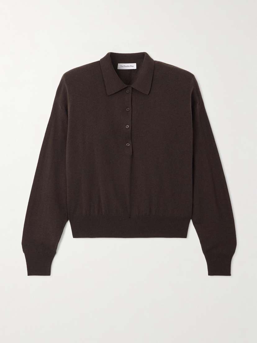 The Frankie Shop Croydon Wool-blend Polo Shirt