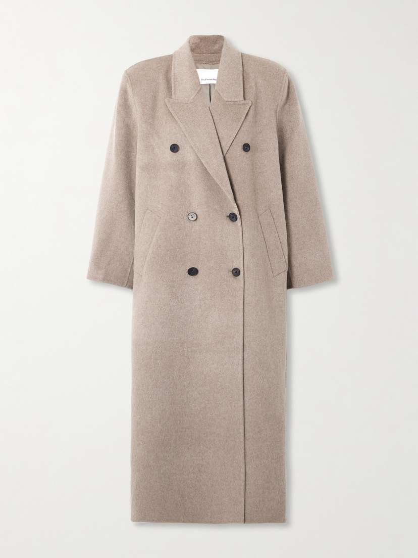 The Frankie Shop Gaia Oversized Double-breasted Wool-blend Coat